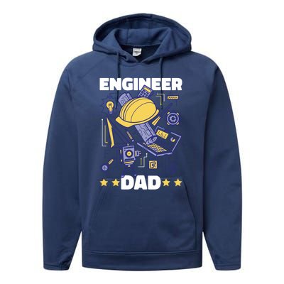 Engineer Dad For Father's Day Gift Performance Fleece Hoodie