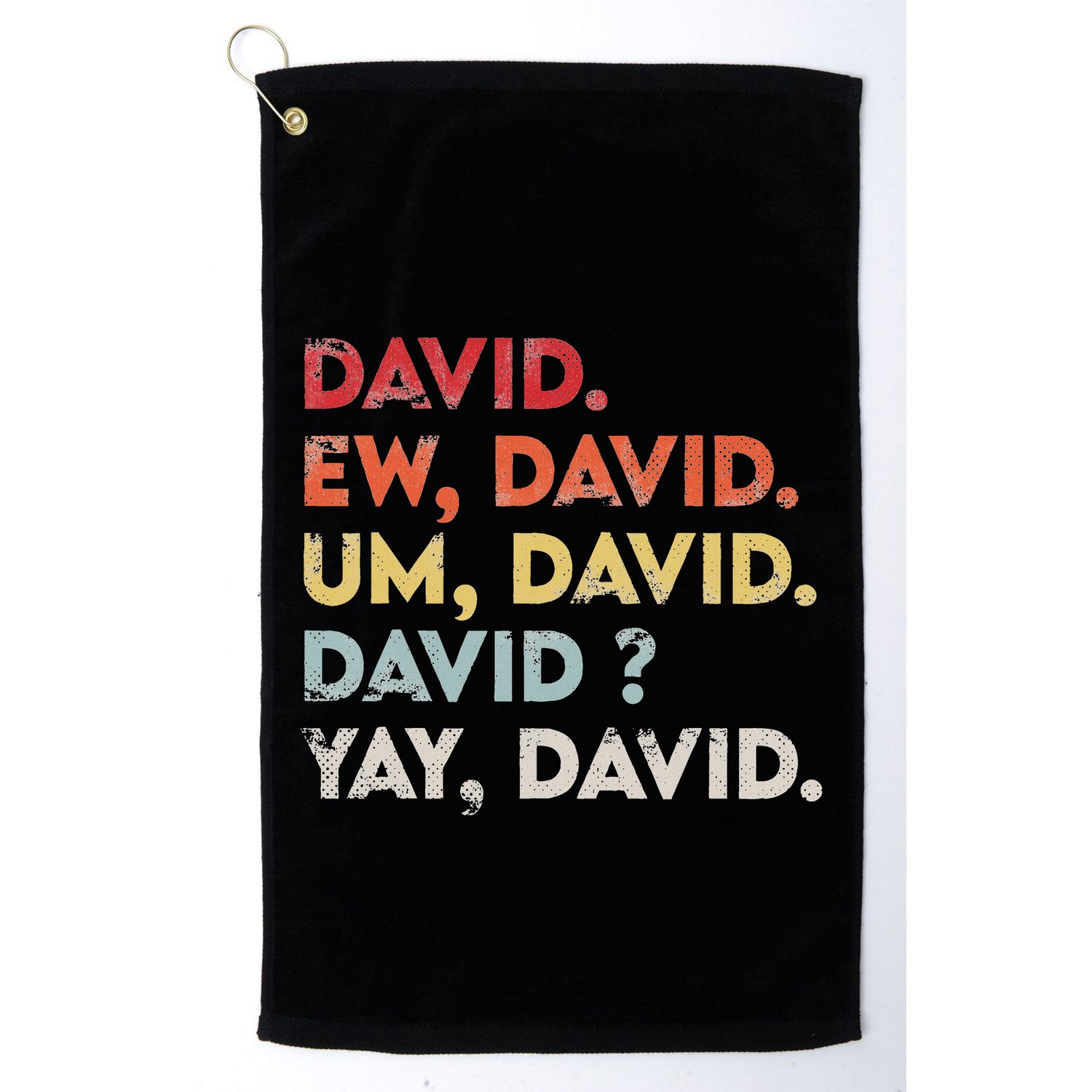 Ew David Funny Vintage Retro Distressed Women Gift Golf Towel