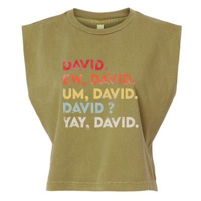 Ew David Funny Vintage Retro Distressed Women Gift Garment-Dyed Women's Muscle Tee