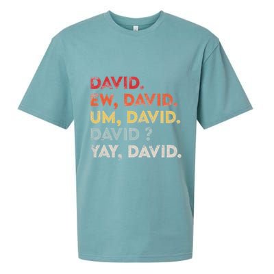 Ew David Funny Vintage Retro Distressed Women Gift Sueded Cloud Jersey T-Shirt