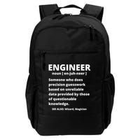 Engineer Definition Funny Sarcastic Engineering Gift Daily Commute Backpack