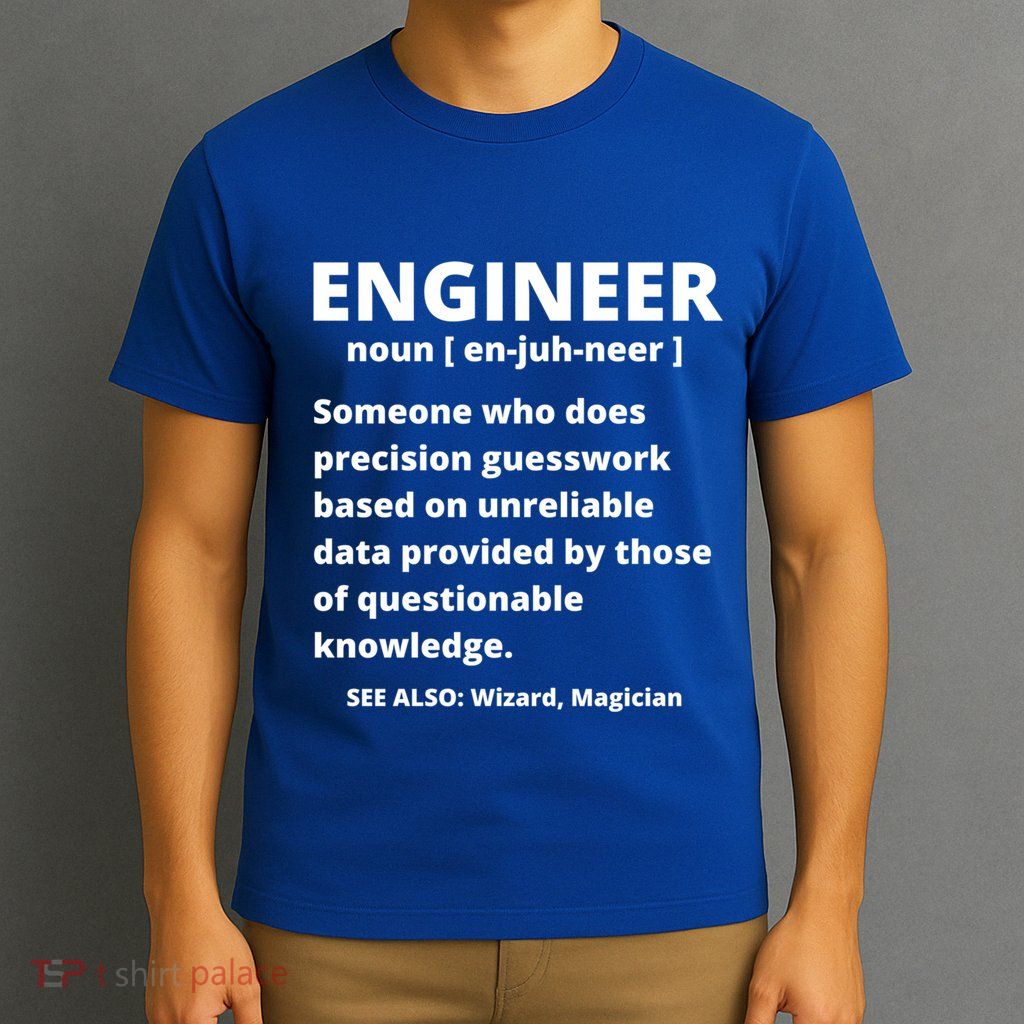 Engineer Definition Funny Sarcastic Engineering Gift T-Shirt