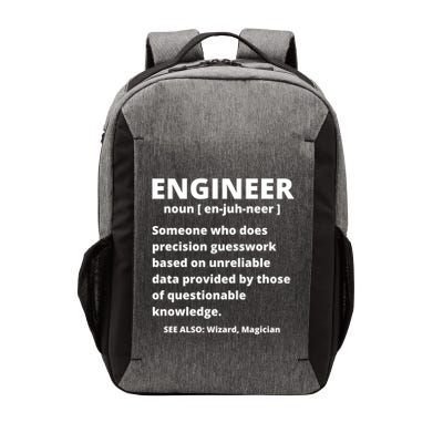Engineer Definition Funny Sarcastic Engineering Gift Vector Backpack