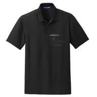 Engineer Definition Funny Engineering Mechanical Civil Gift Dry Zone Grid Polo