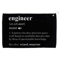 Engineer Definition Funny Engineering Mechanical Civil Gift Grommeted Golf Towel