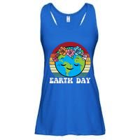 Earth Day Flowers Head Sunset Retro Gift Ladies Essential Flowy Tank