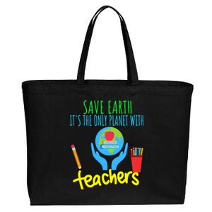 Earth Day Funny Gift For Teachers Meaningful Gift Cotton Canvas Jumbo Tote