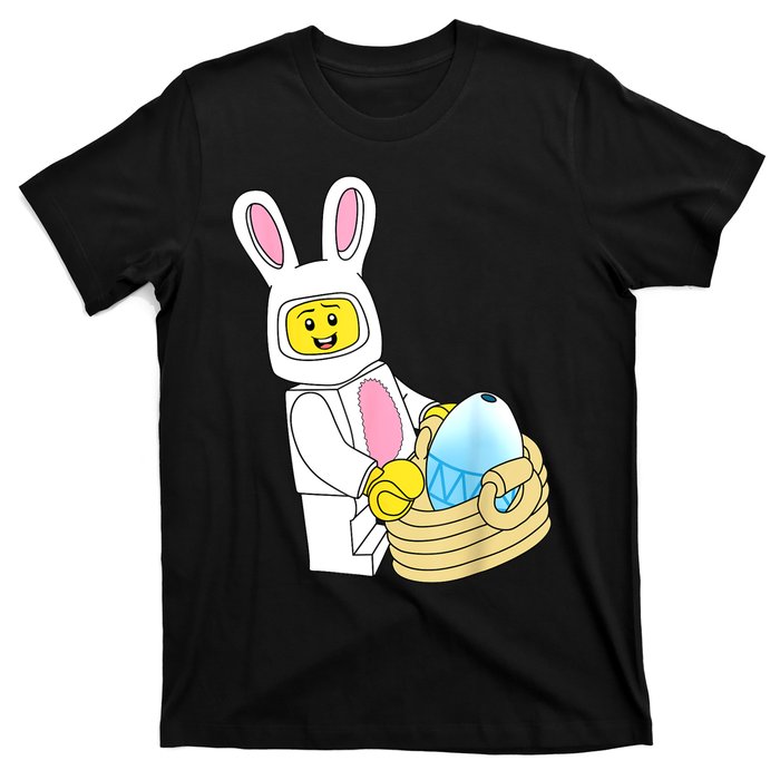 Easter Day Figure Rabbit Master Builder Block Brick Building T-Shirt