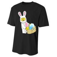 Easter Day Figure Rabbit Master Builder Block Brick Building Performance Sprint T-Shirt