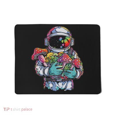 Edm Dj Festival Outfit & Women Trippy Astronaut Art Edm Mushroom Psychedelic Rave, Mousepad