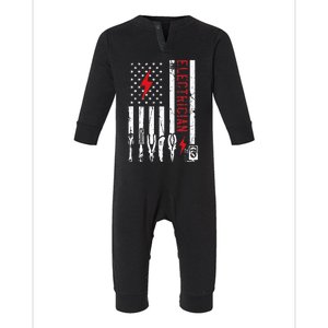 Electrician Design for Funny electrical Design Infant Fleece One Piece