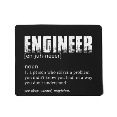 Engineer Definition Funny Engineering Mousepad