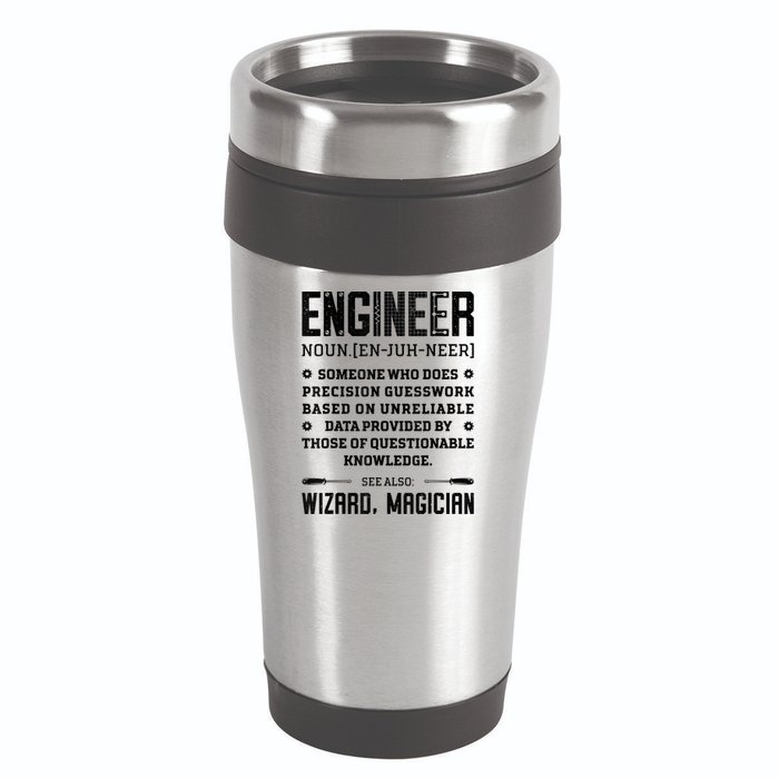 Engineer Definition Funny Noun Engineering Dictionary Term 16oz Travel Tumbler