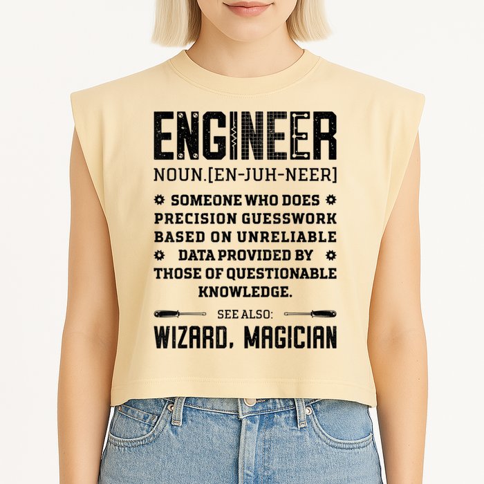 Engineer Definition Funny Noun Engineering Dictionary Term Garment-Dyed Women's Muscle Tee