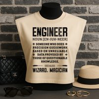 Engineer Definition Funny Noun Engineering Dictionary Term Garment-Dyed Women's Muscle Tee