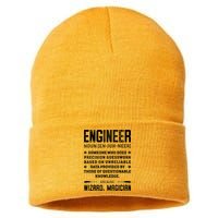 Engineer Definition Funny Noun Engineering Dictionary Term Sustainable Knit Beanie