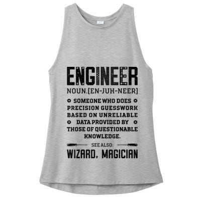 Engineer Definition Funny Noun Engineering Dictionary Term Ladies PosiCharge Tri-Blend Wicking Tank