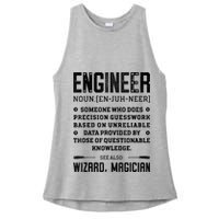 Engineer Definition Funny Noun Engineering Dictionary Term Ladies PosiCharge Tri-Blend Wicking Tank