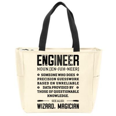 Engineer Definition Funny Noun Engineering Dictionary Term Zip Tote Bag