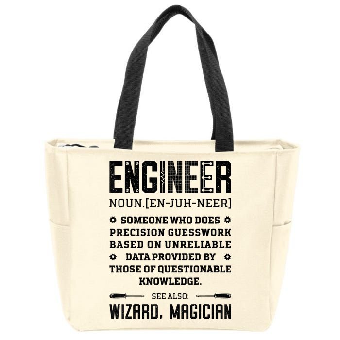 Engineer Definition Funny Noun Engineering Dictionary Term Zip Tote Bag