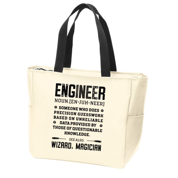 Engineer Definition Funny Noun Engineering Dictionary Term Zip Tote Bag