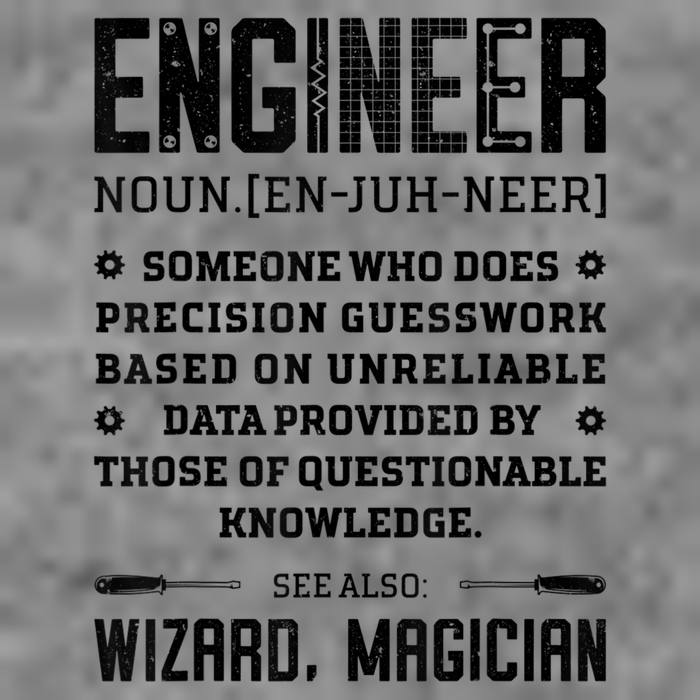 Engineer Definition Funny Noun Engineering Dictionary Term 7-Panel Snapback Hat