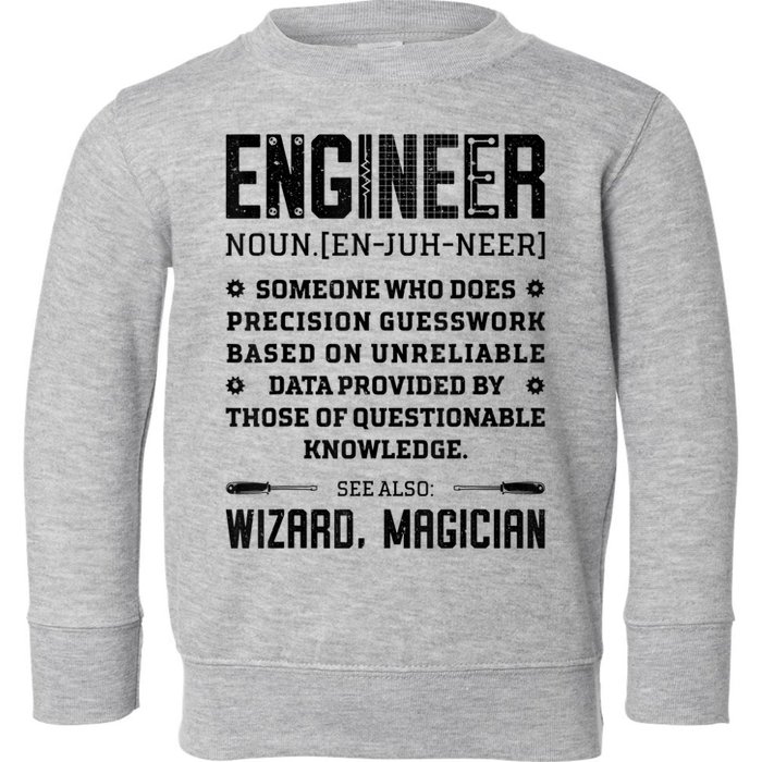 Engineer Definition Funny Noun Engineering Dictionary Term Toddler Sweatshirt