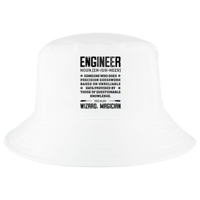 Engineer Definition Funny Noun Engineering Dictionary Term Cool Comfort Performance Bucket Hat