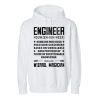 Engineer Definition Funny Noun Engineering Dictionary Term Garment-Dyed Fleece Hoodie