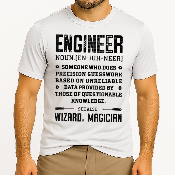 Engineer Definition Funny Noun Engineering Dictionary Term Performance Shirt