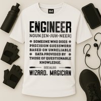 Engineer Definition Funny Noun Engineering Dictionary Term Performance Shirt