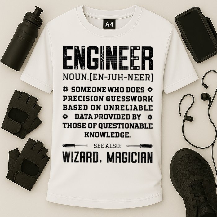 Engineer Definition Funny Noun Engineering Dictionary Term Performance Shirt