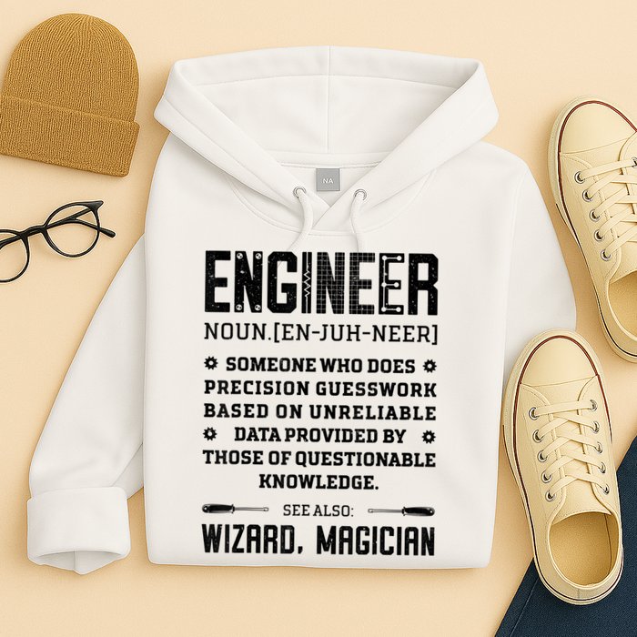Engineer Definition Funny Noun Engineering Dictionary Term Hoodie