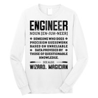 Engineer Definition Funny Noun Engineering Dictionary Term Long Sleeve Shirt