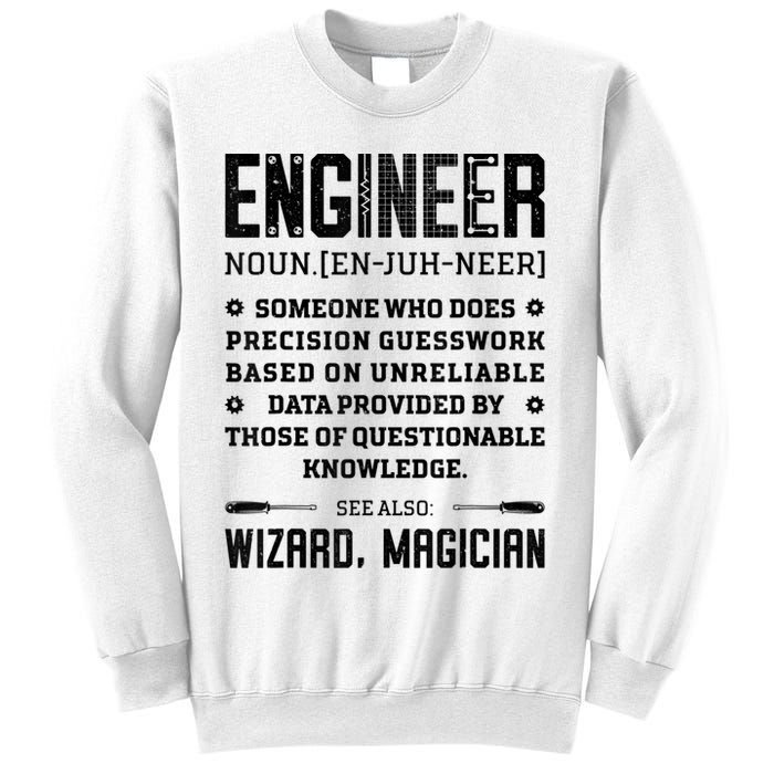 Engineer Definition Funny Noun Engineering Dictionary Term Sweatshirt