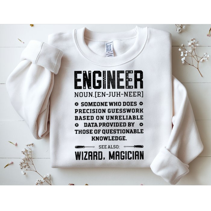 Engineer Definition Funny Noun Engineering Dictionary Term Sweatshirt