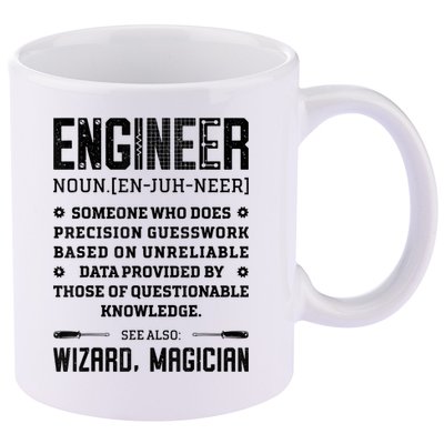 Engineer Definition Funny Noun Engineering Dictionary Term 11oz C Handle Ceramic Mug