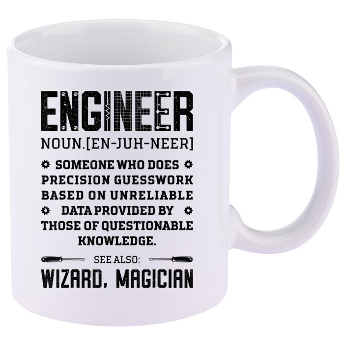 Engineer Definition Funny Noun Engineering Dictionary Term 11oz C Handle Ceramic Mug