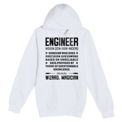 Engineer Definition Funny Noun Engineering Dictionary Term Premium Pullover Hoodie