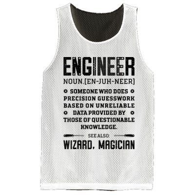 Engineer Definition Funny Noun Engineering Dictionary Term Mesh Reversible Basketball Jersey Tank