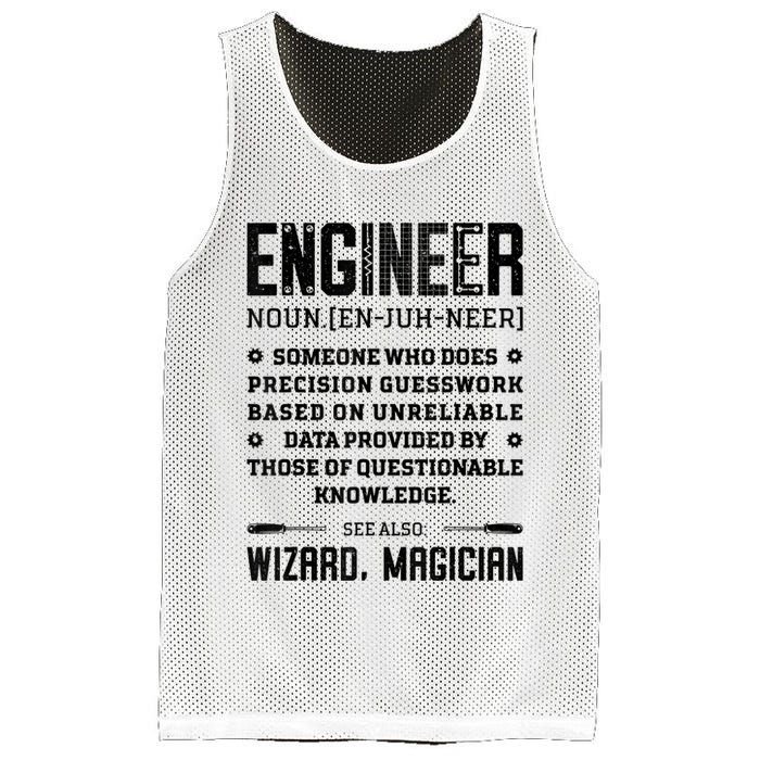 Engineer Definition Funny Noun Engineering Dictionary Term Mesh Reversible Basketball Jersey Tank