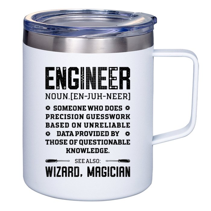 Engineer Definition Funny Noun Engineering Dictionary Term 12oz Stainless Steel Coffee Mug