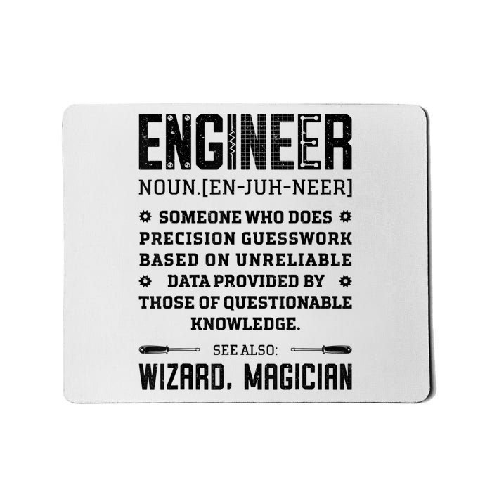 Engineer Definition Funny Noun Engineering Dictionary Term Mousepad