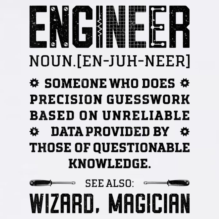 Engineer Definition Funny Noun Engineering Dictionary Term Mousepad