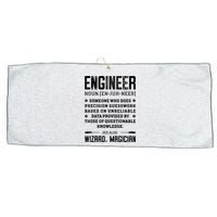 Engineer Definition Funny Noun Engineering Dictionary Term Large Microfiber Waffle Golf Towel