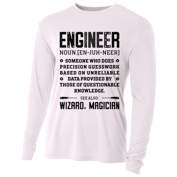 Engineer Definition Funny Noun Engineering Dictionary Term Cooling Performance Long Sleeve Crew