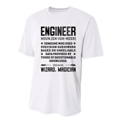 Engineer Definition Funny Noun Engineering Dictionary Term Youth Performance Sprint T-Shirt