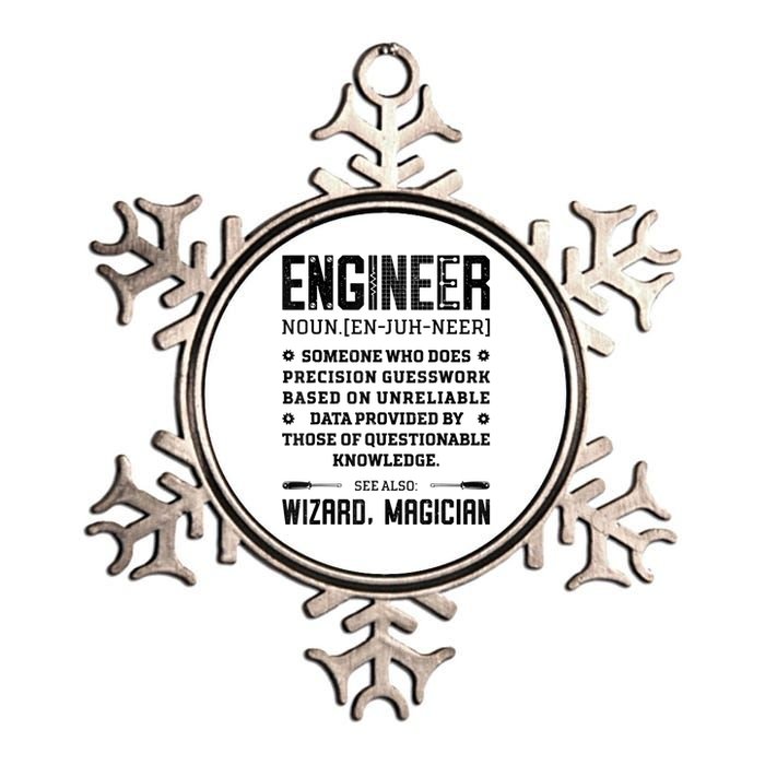 Engineer Definition Funny Noun Engineering Dictionary Term Metallic Star Ornament