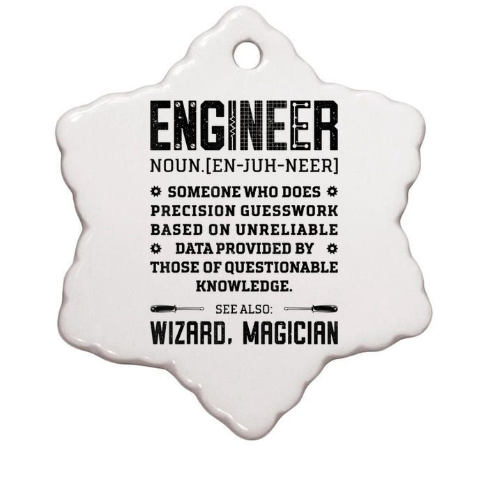 Engineer Definition Funny Noun Engineering Dictionary Term Ceramic Star Ornament