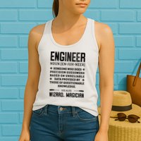 Engineer Definition Funny Noun Engineering Dictionary Term Womens Tank Top